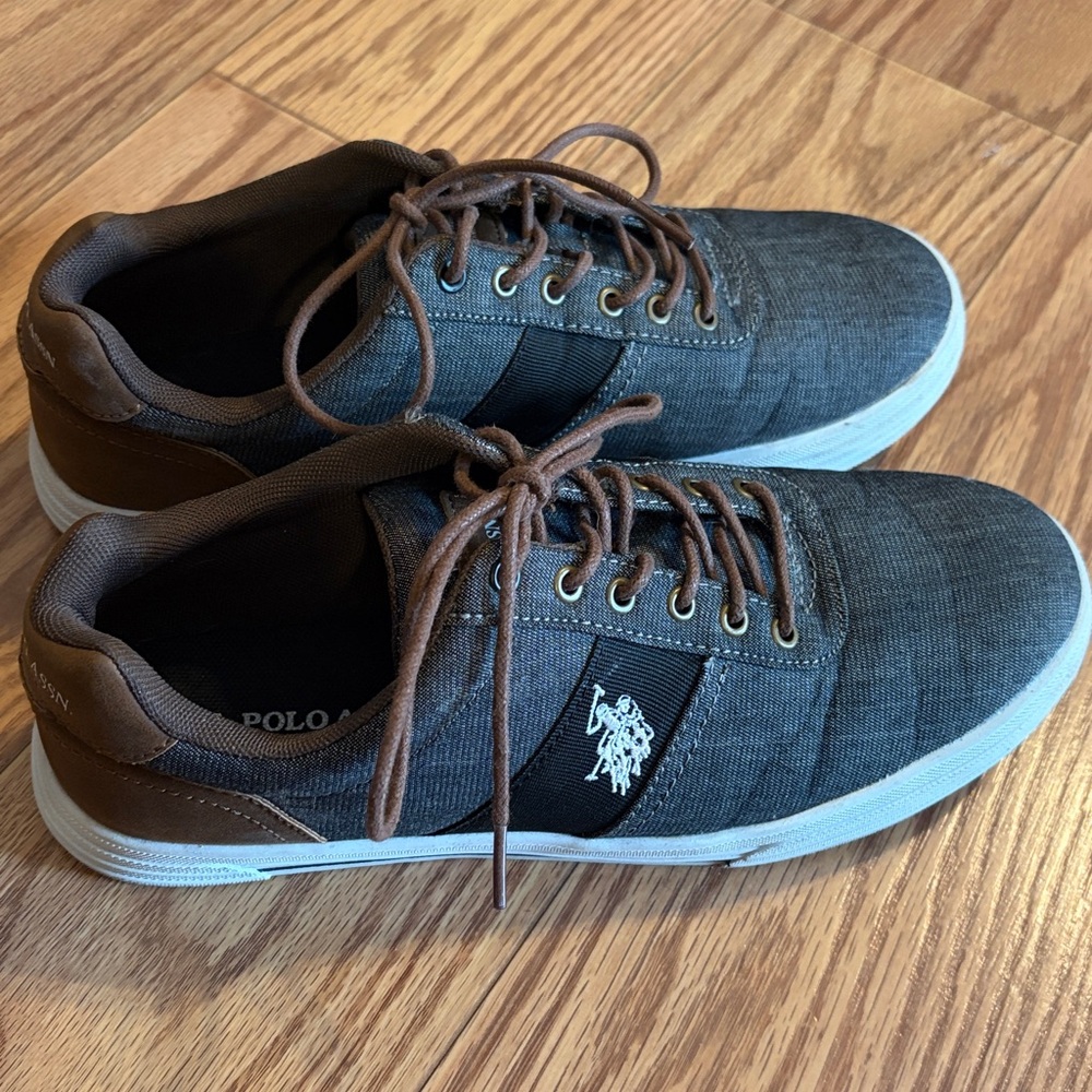 👑 Mens POLO RALPH LAUREN SHOES Size 9M Black Brown